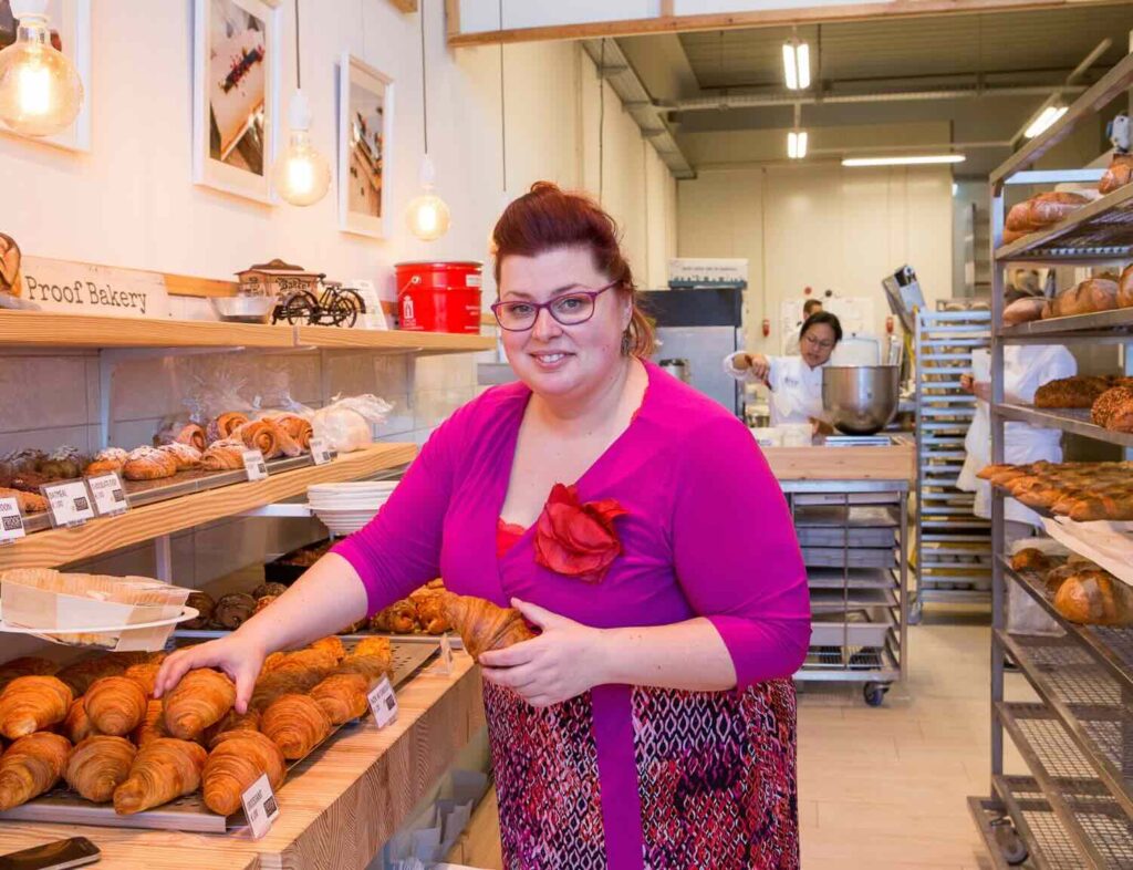 Vicky in de bakkerij
